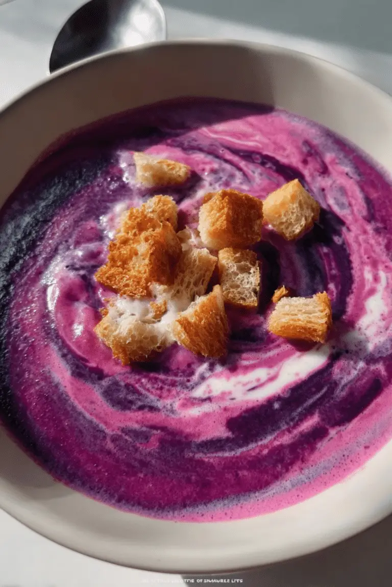 Color-Changing Purple Cream Soup