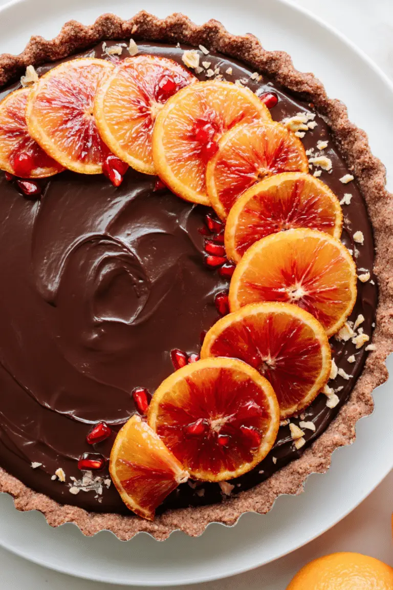 Chocolate Blood Orange Vegan Tart
