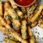 Crispy Garlic Parmesan Zucchini Fries