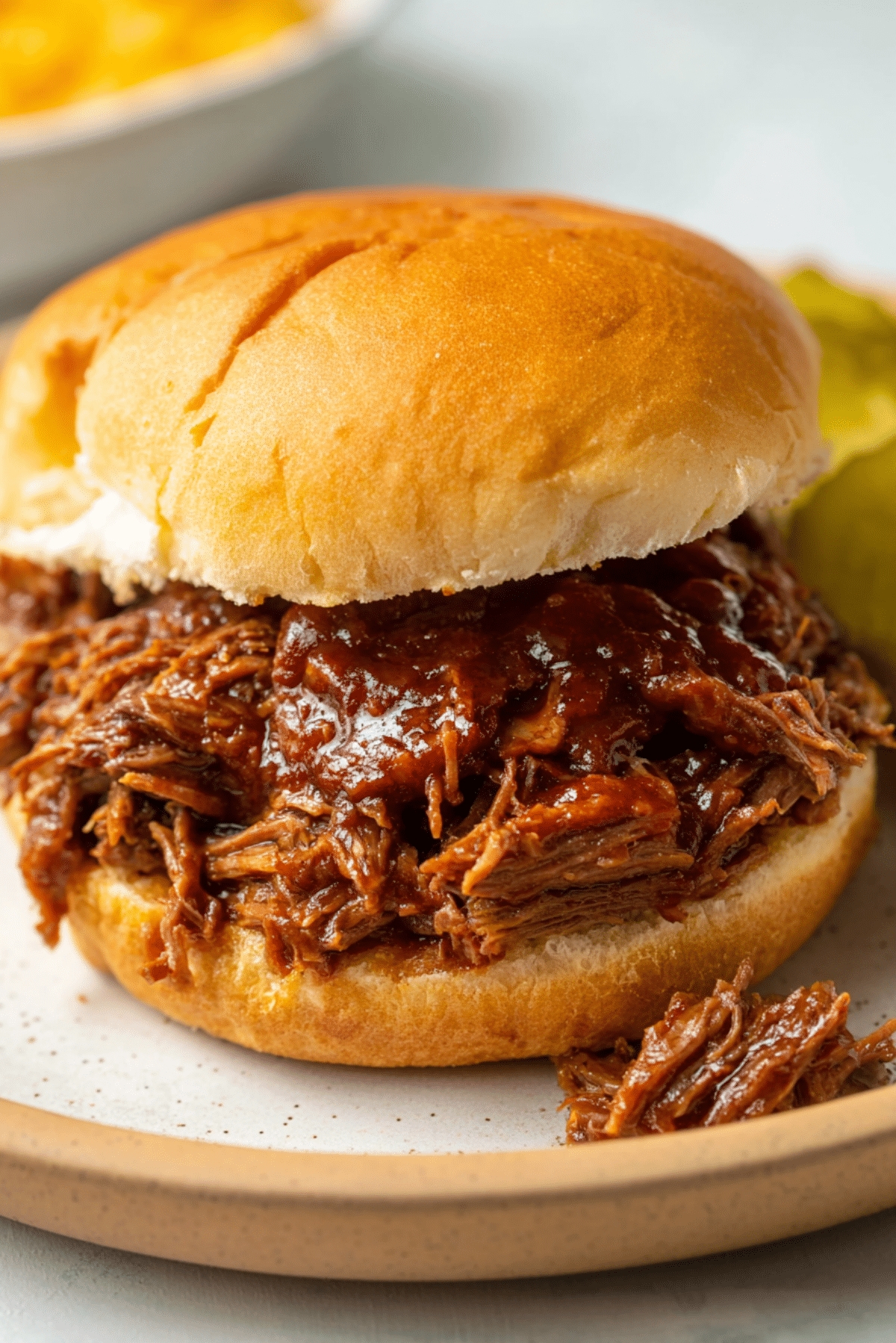 CROCKPOT BBQ SHREDDED BEEF