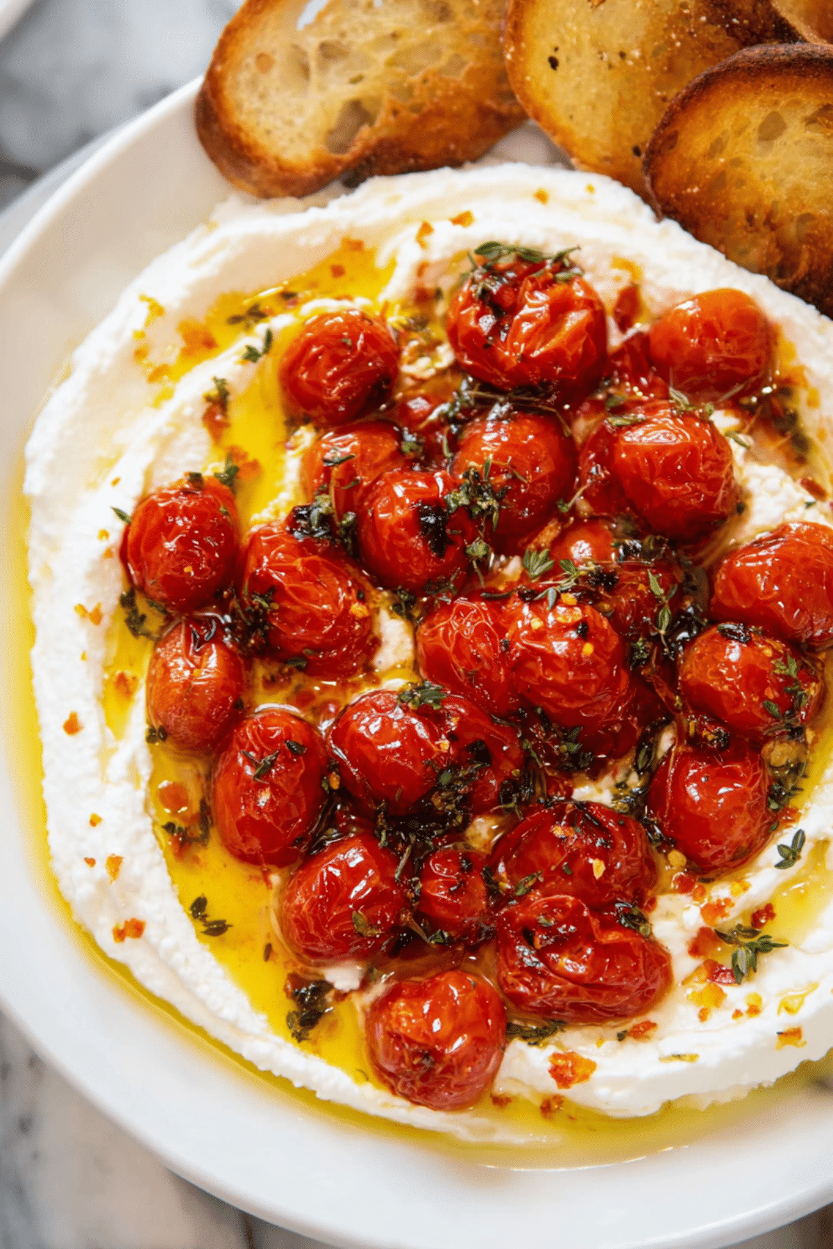 Whipped Feta Roasted Tomatoes