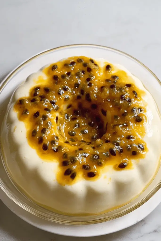 Milk Powder Custard with Passion Fruit