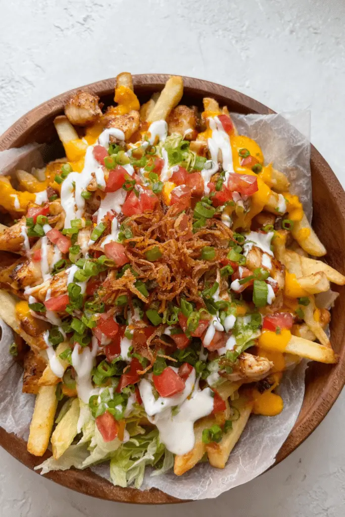 Chicken Burger Bowl Loaded Fries