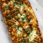 Buffalo Chicken Garlic Bread with homemade French loaf