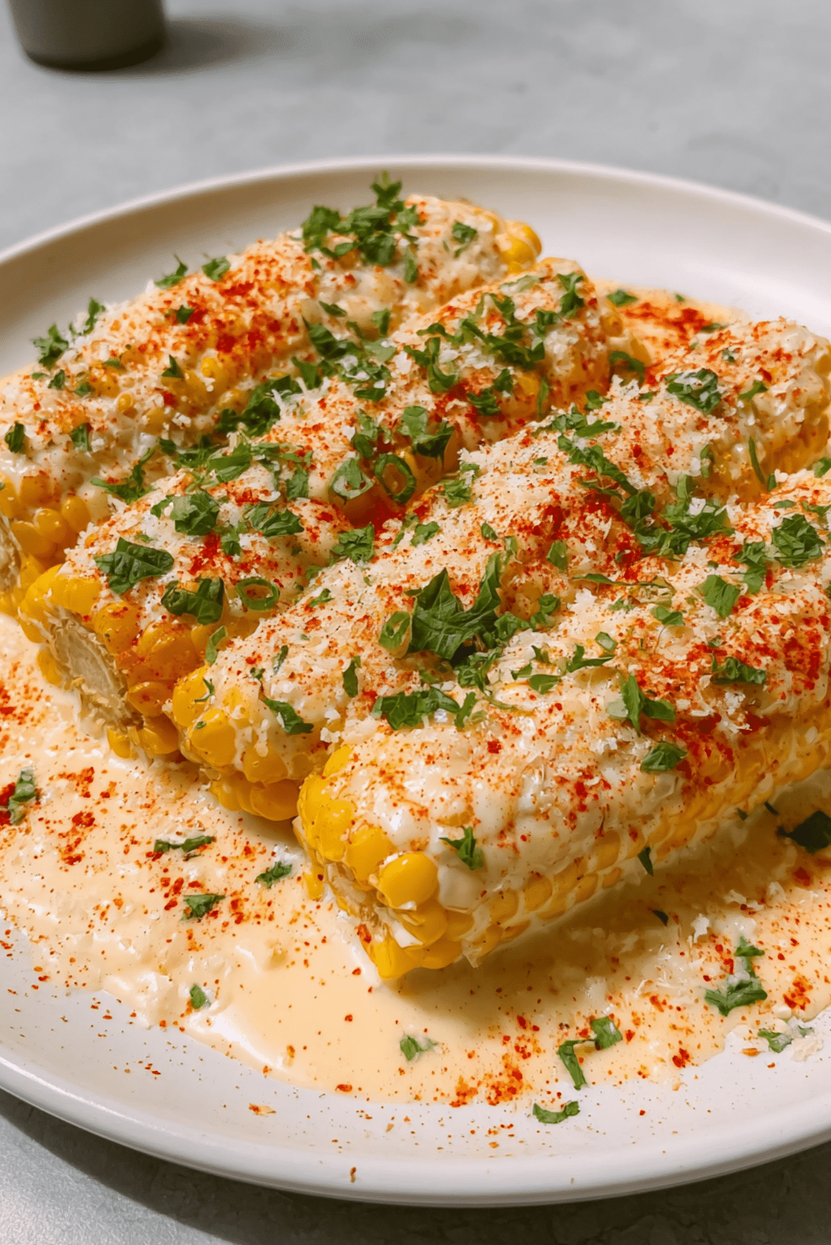 Creamy Alfredo Corn on the Cob