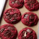 Red velvet chocolate chunk cookies