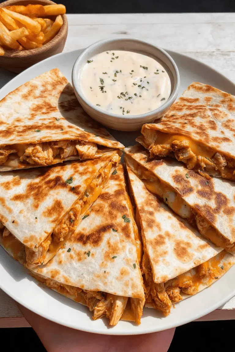 Chipotle Ranch Chicken Quesadillas