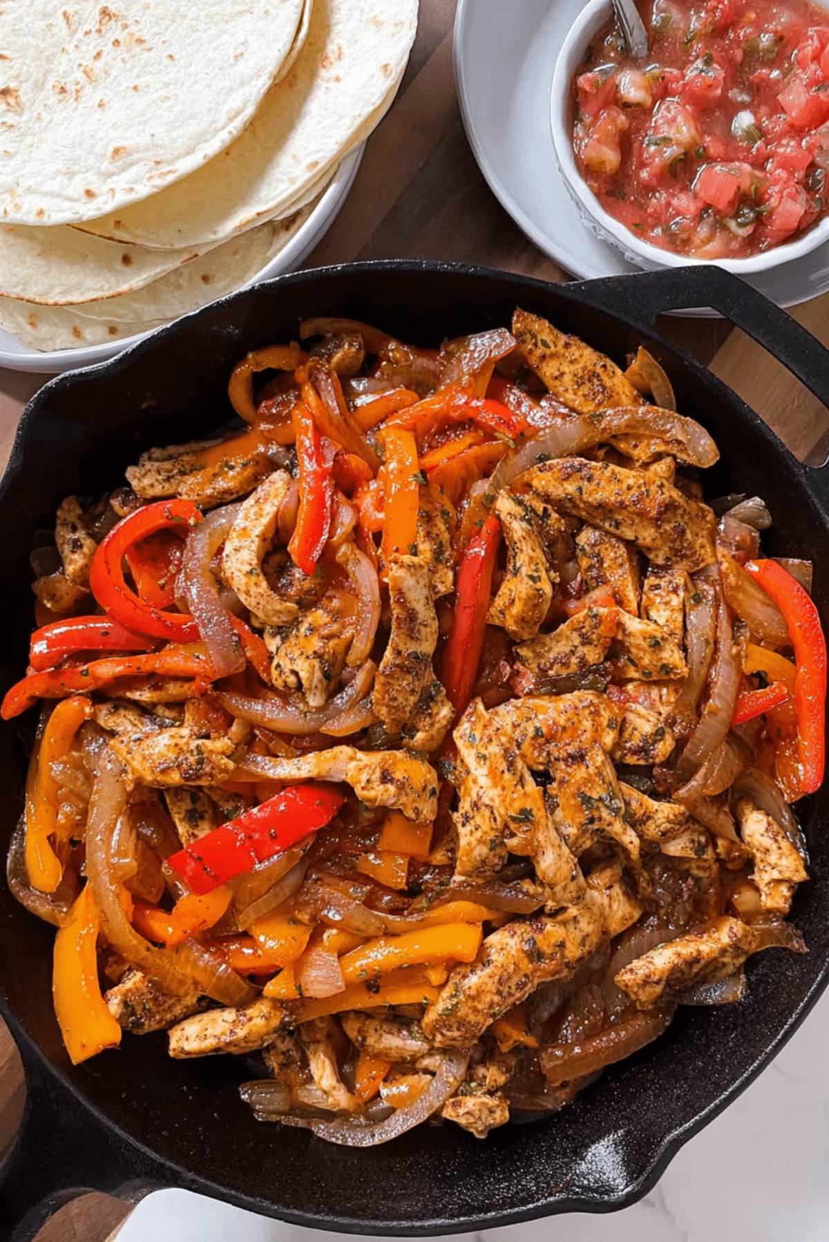 One Pan Chicken Fajitas