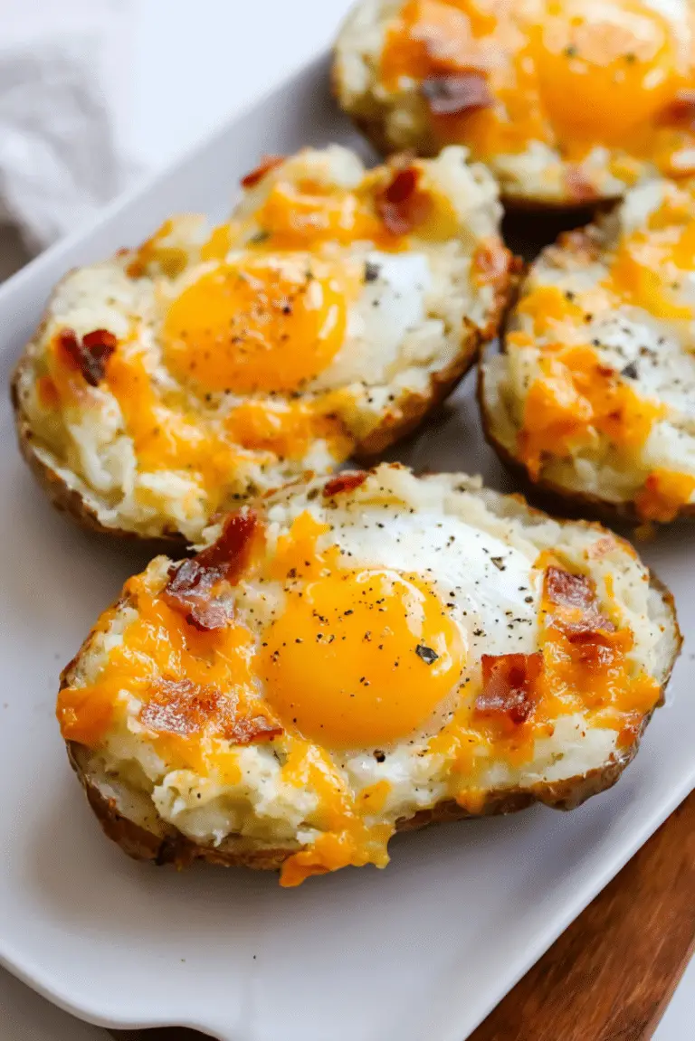 Twice Baked Loaded Breakfast Potatoes
