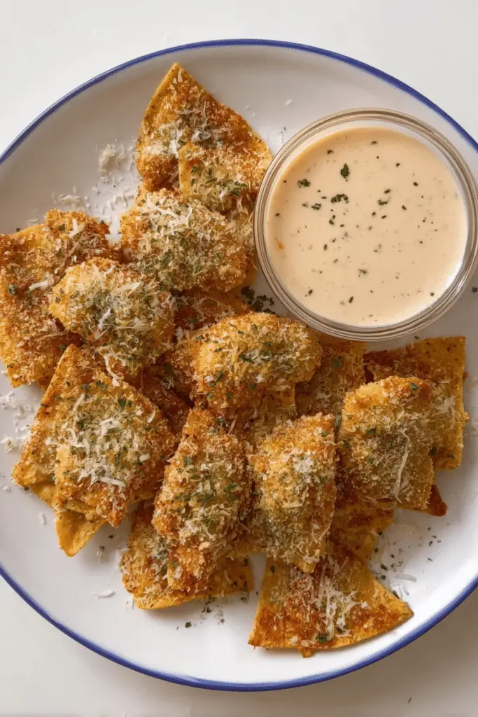 Garlic Parmesan Chicken Tortilla Chips