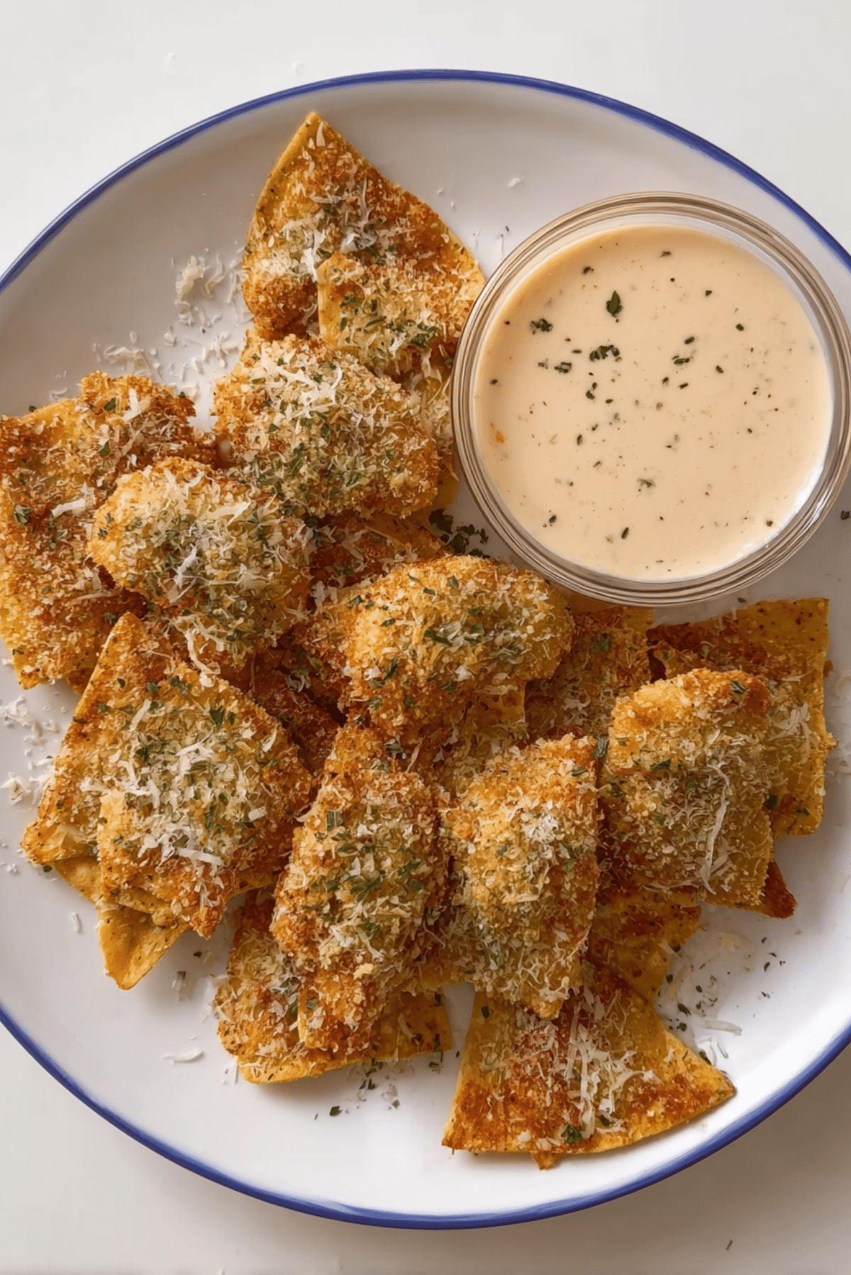 Garlic Parmesan Chicken Tortilla Chips