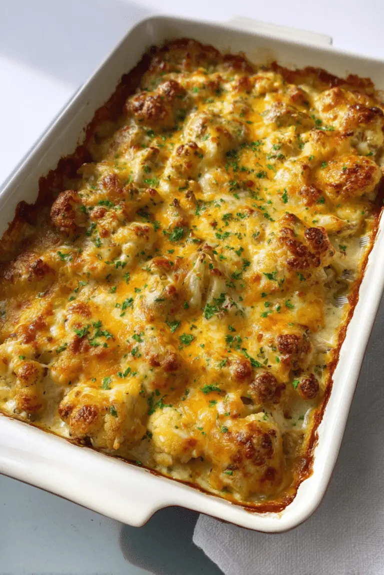 Cheesy Chicken Cauliflower Bake Recipe