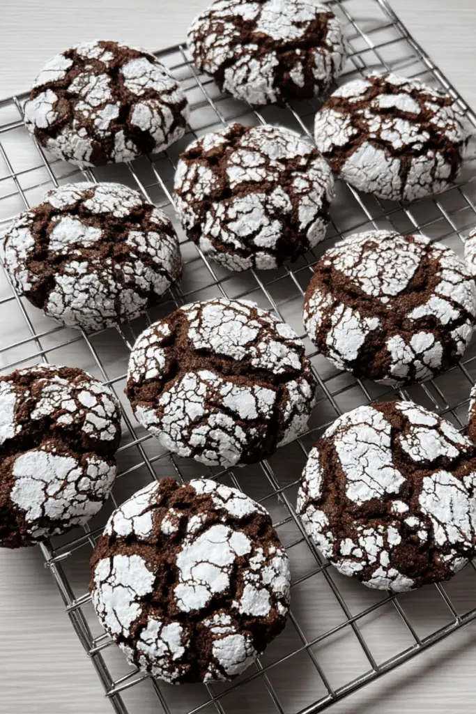 Viral Chocolate Crinkle Cookies