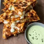 Chicken Al Pastor Quesadilla with Avocado Crema