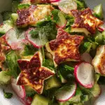 Smashed Cucumber & Halloumi Star Salad