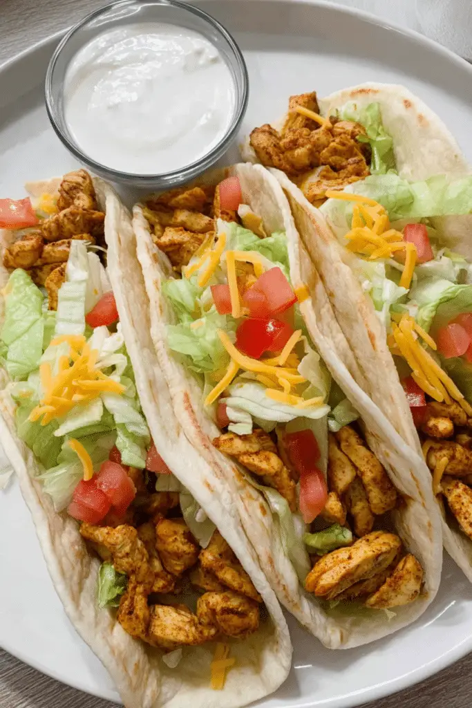 Southwest Ranch Chicken Tacos