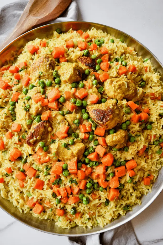 One-pot Curried Chicken, Rice & Vegetables