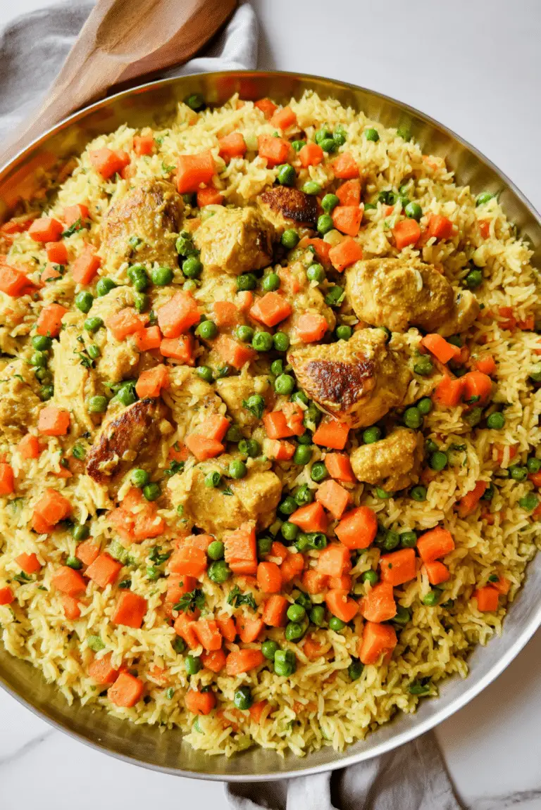 One-pot Curried Chicken, Rice & Vegetables