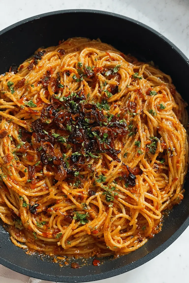 Onion Chili Oil Pasta