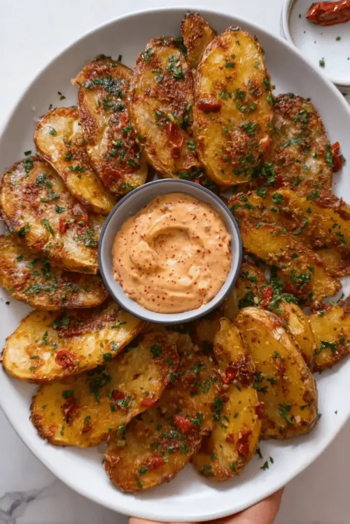 Batata Hara with Harissa Garlic Sauce