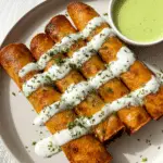 Crispy cheesy beef taquitos