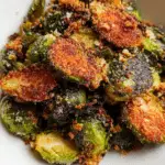 Parmesan Crusted Brussels Sprouts with Honey Mustard Dipping Sauce