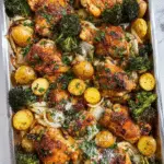Sheet Pan Parmesan Garlic Chicken Thighs