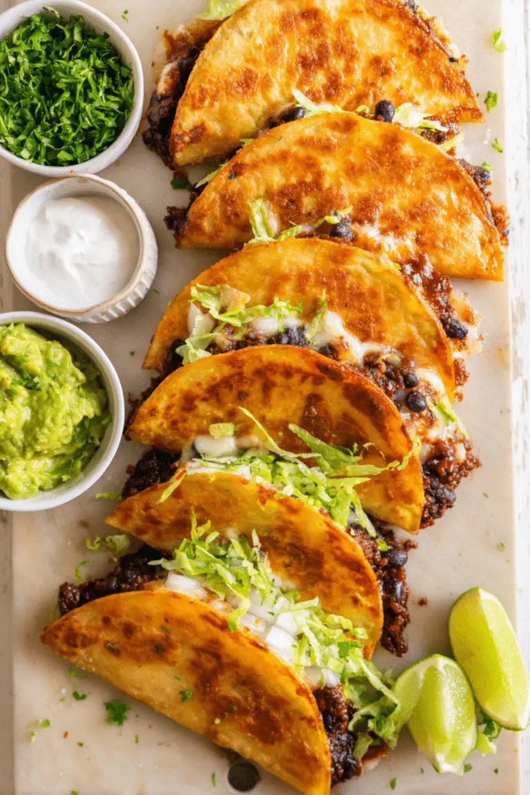 Crispy & Cheesy Black Bean Tacos