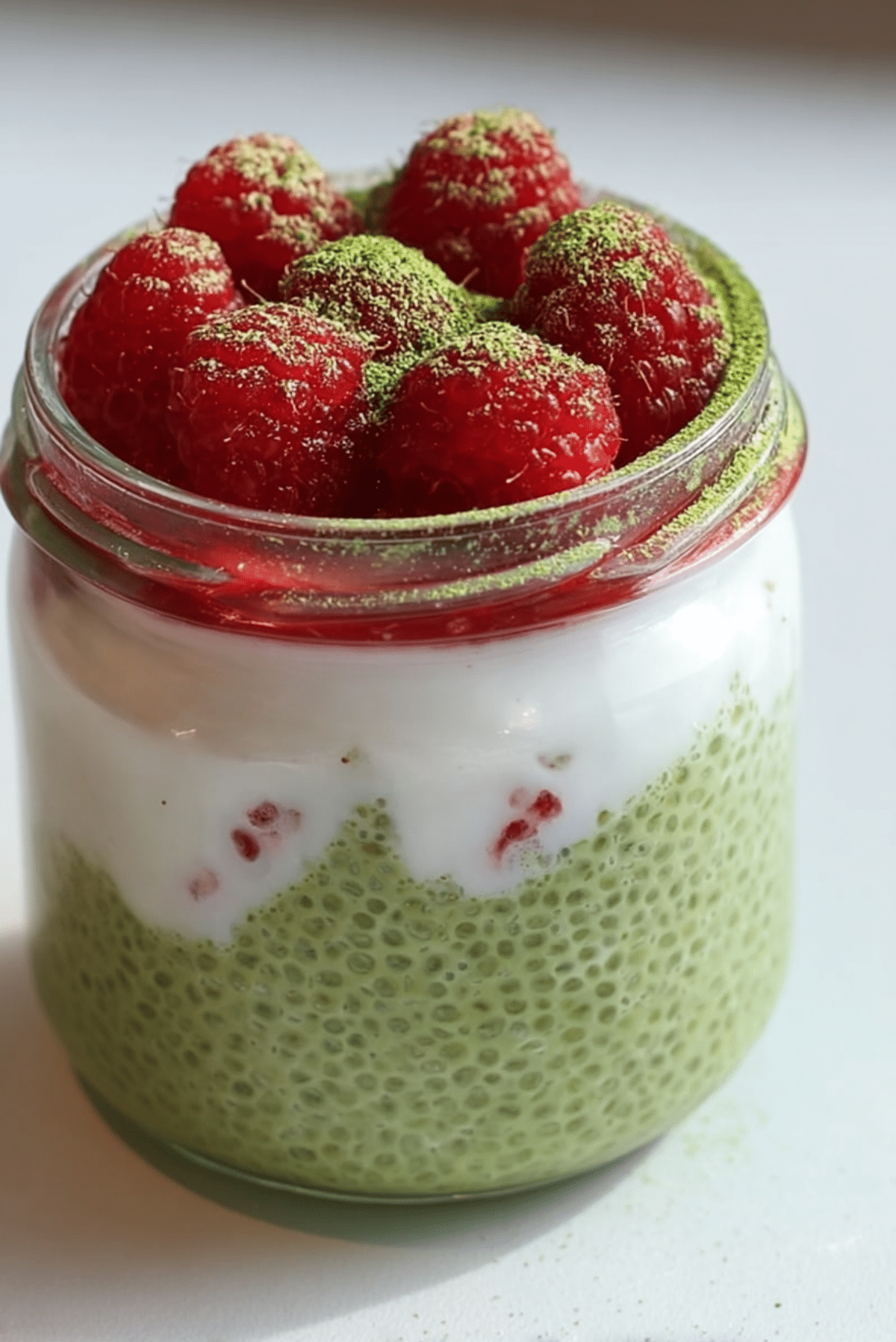 High Protein Matcha Chia Pudding