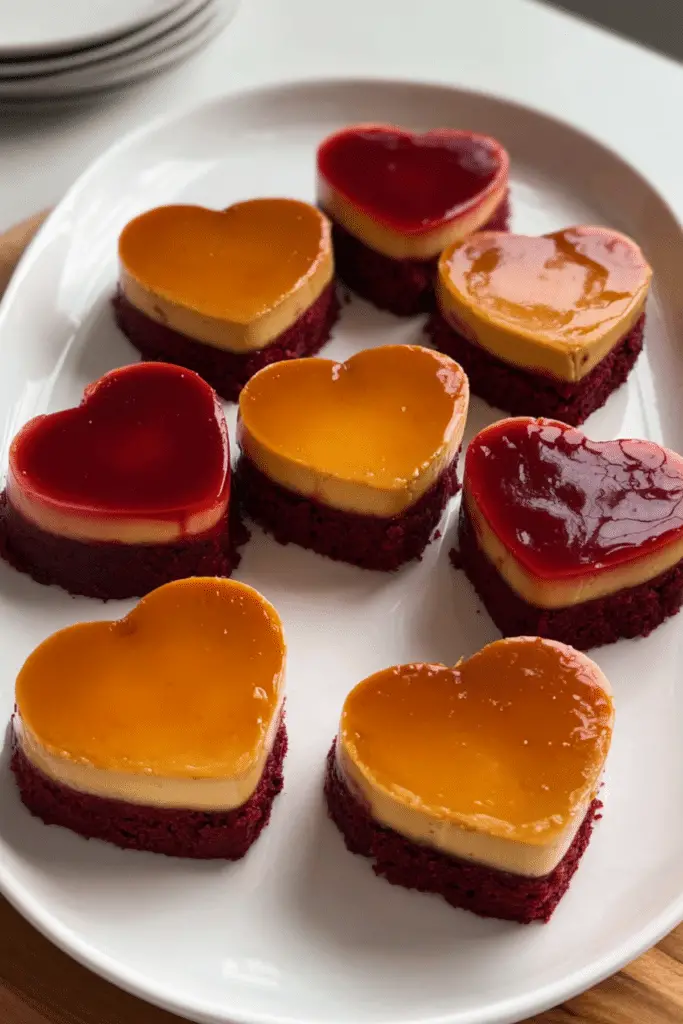 Mini Heart-shaped Red Velvet Chocoflan