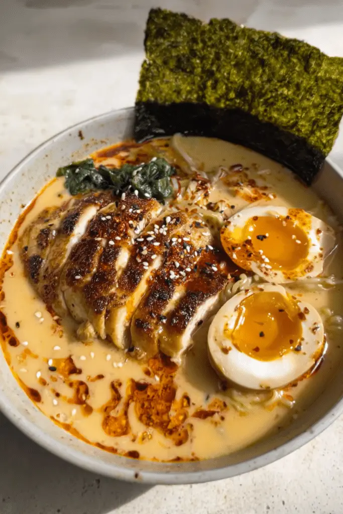 30 minute creamy chicken ramen