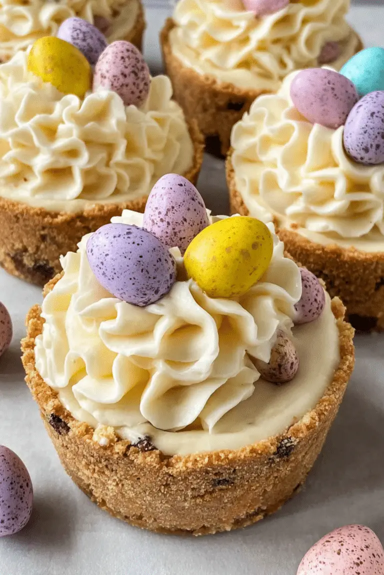6-ingredient mini eggs cheesecakes
