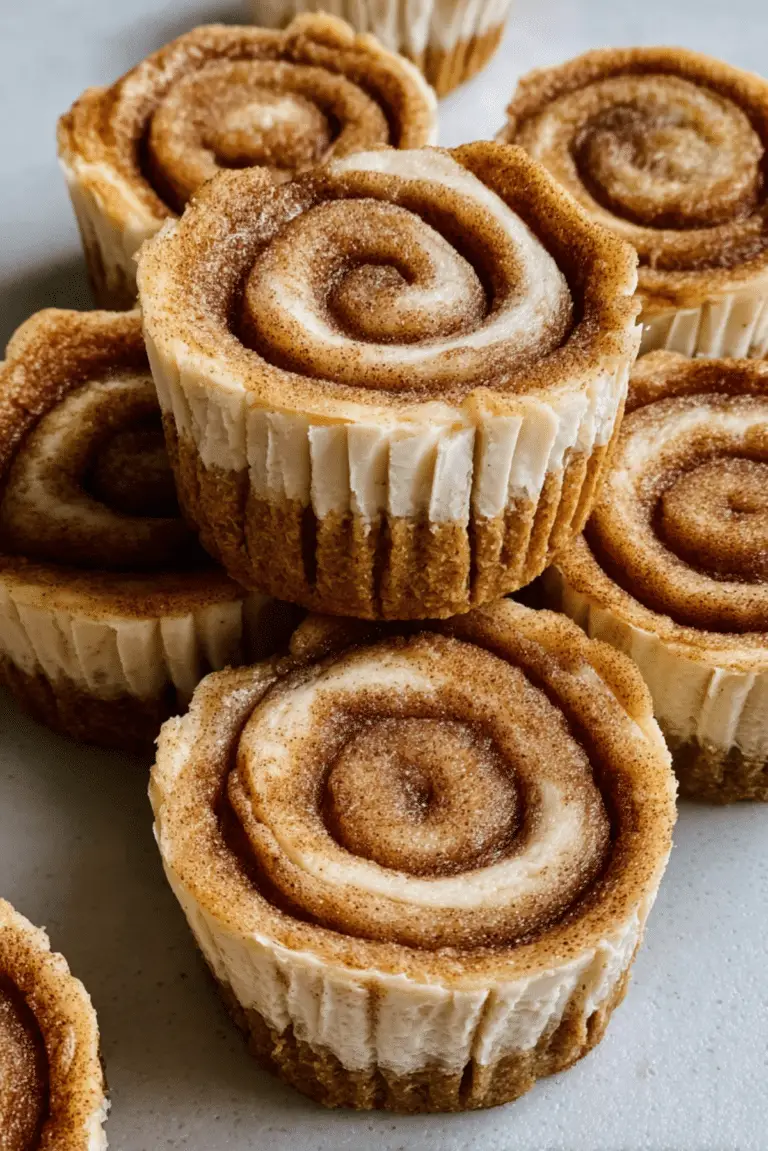 MINI CINNAMON ROLL CHEESECAKES