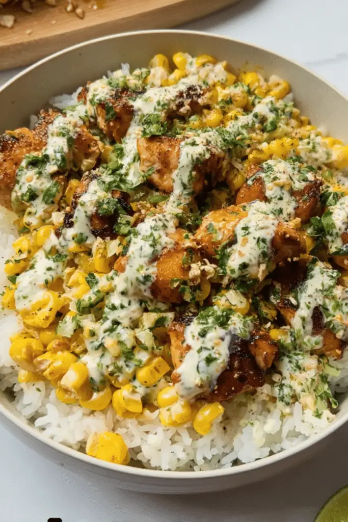 Protein Power-Up Street Corn Chicken Bowl Bliss