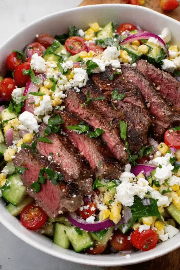 Easy 20-minute Mediterranean Steak Salad