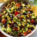 BLACK BEAN CORN SALSA with AVOCADO