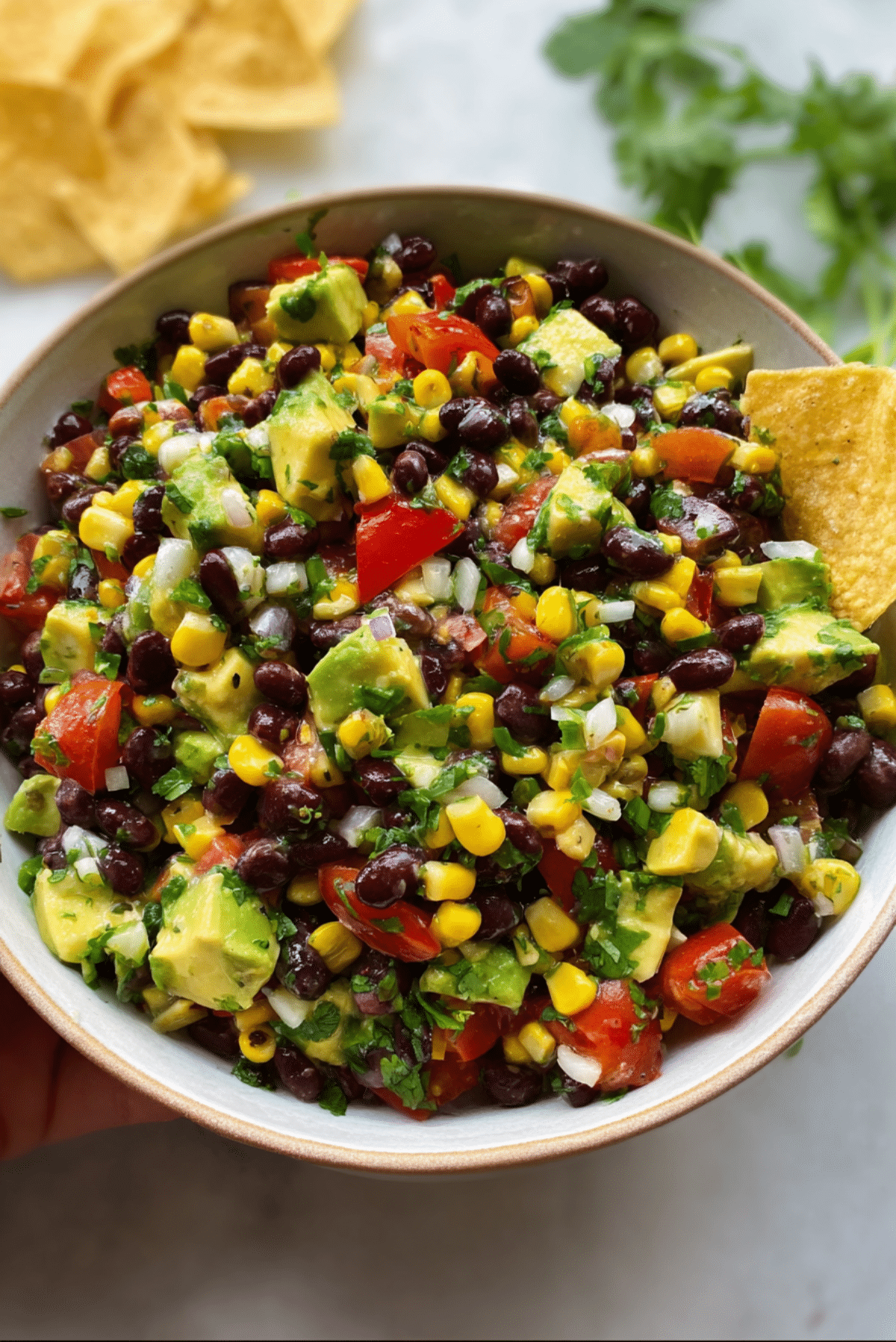 BLACK BEAN CORN SALSA with AVOCADO