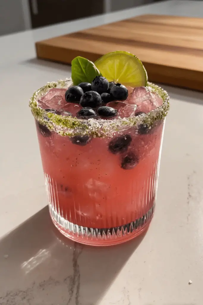 Blueberry Basil Margarita