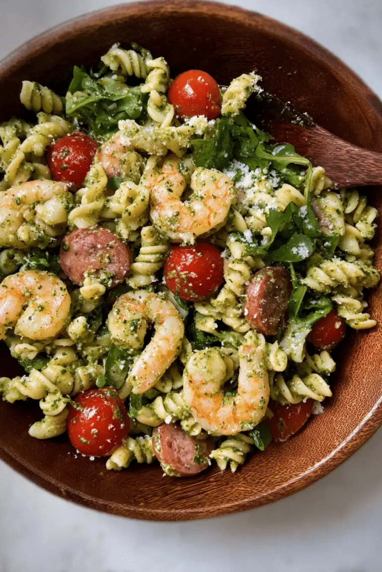 Hailey’s Burrata Pesto Pasta Salad
