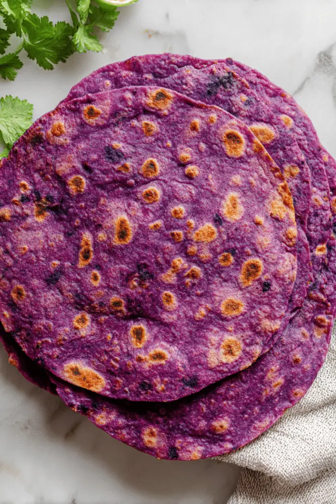 Purple Sweet Potato Tortillas