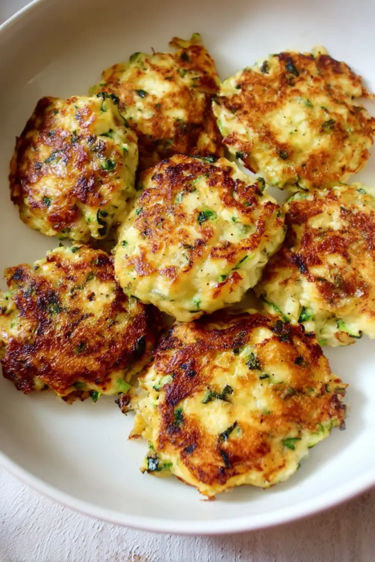 Cheesy Zucchini Chicken Fritters