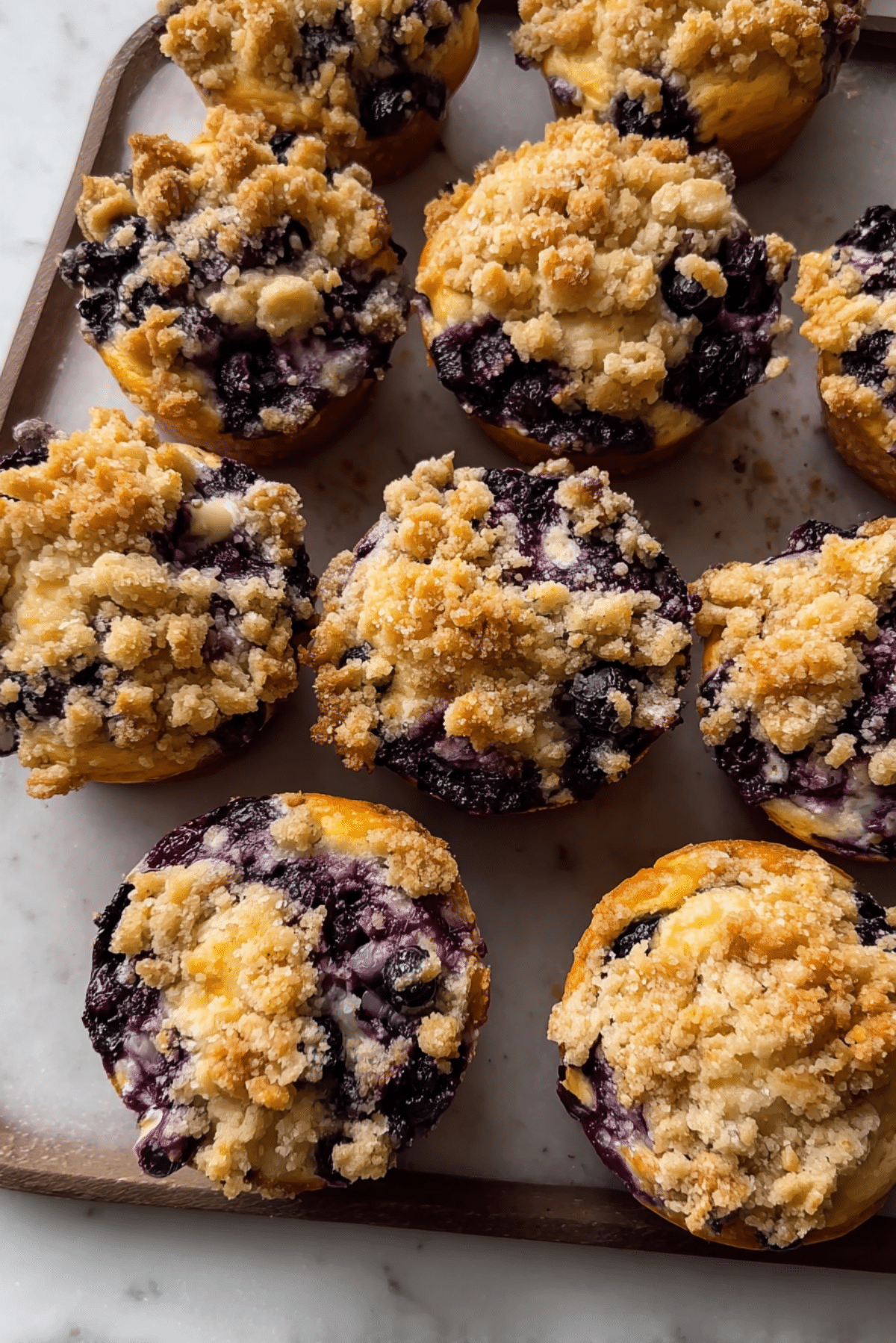 Blueberry Cheesecake Crumble Muffins