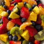 FRESH FRUIT SALAD with HONEY-LIME POPPY SEED DRESSING!