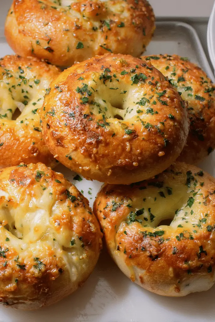 Garlic Butter Cheese Bagels