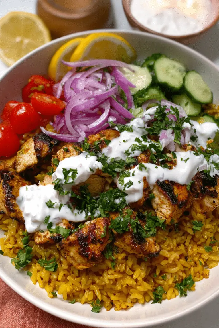 One-Pan Chicken Shawarma Rice Bowls