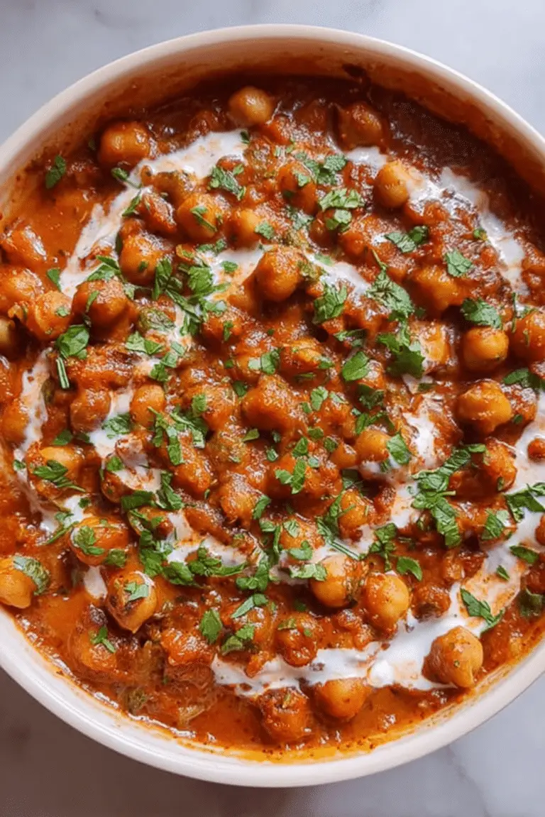 One-Pan Creamy Harissa Chickpeas
