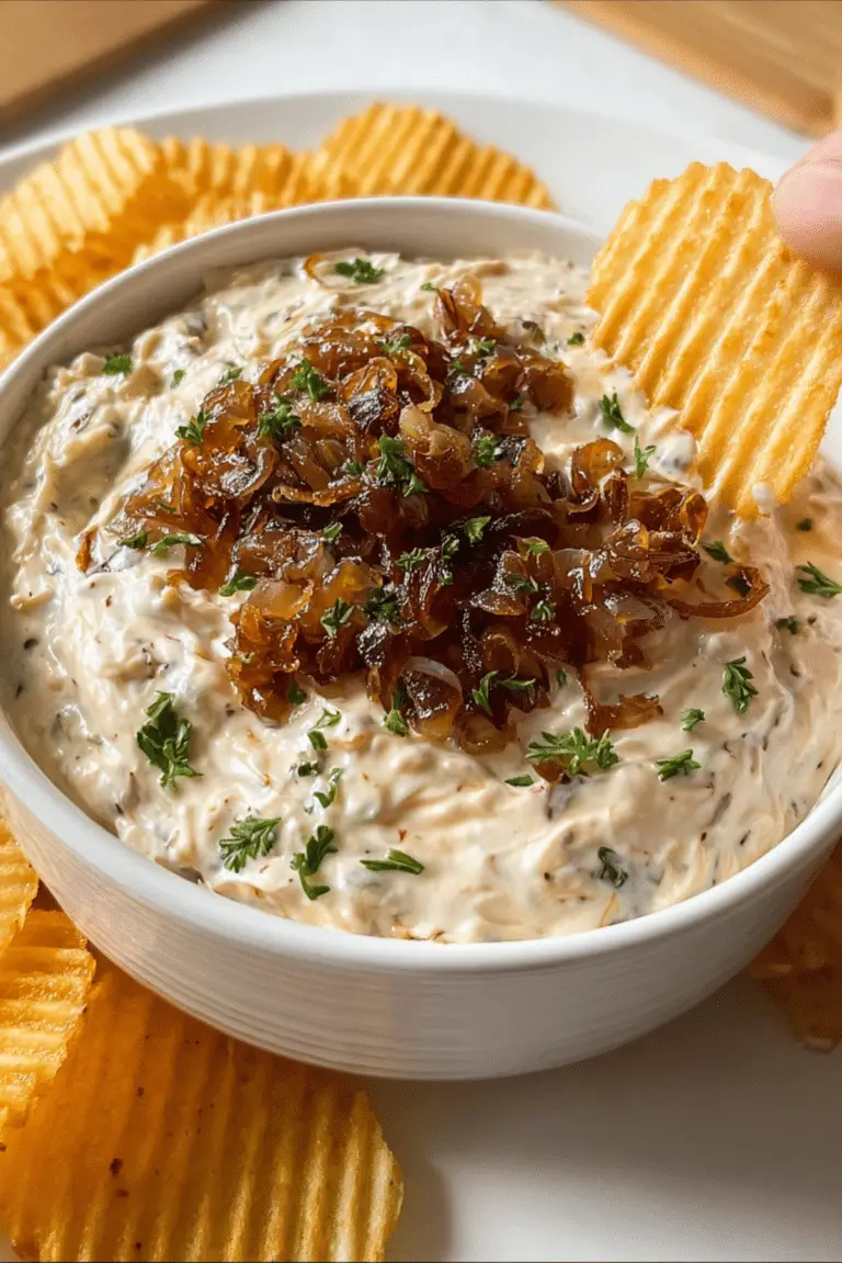 High Protein Caramelized Onion Dip