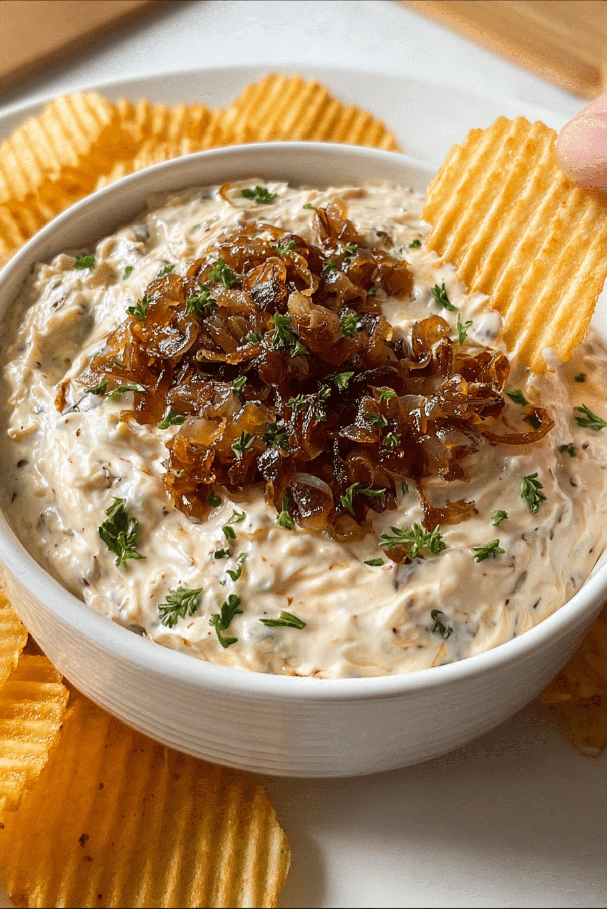 High Protein Caramelized Onion Dip