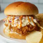 Air Fryer Cod Fish Sandwich