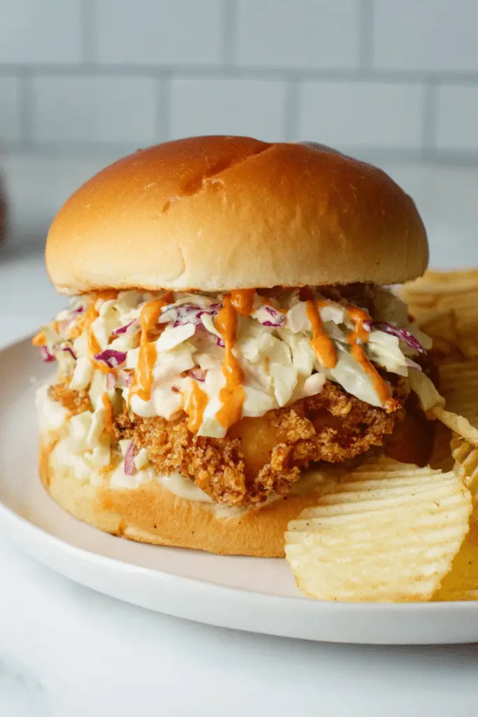 Air Fryer Cod Fish Sandwich